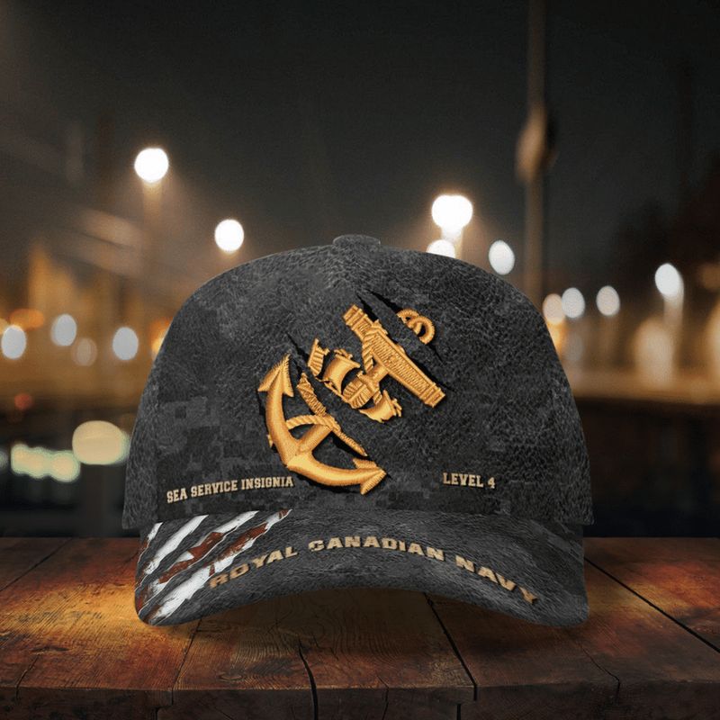 Royal Canadian Navy Sea Service Insignia (SSI) Level 4 (gold) Baseball Cap