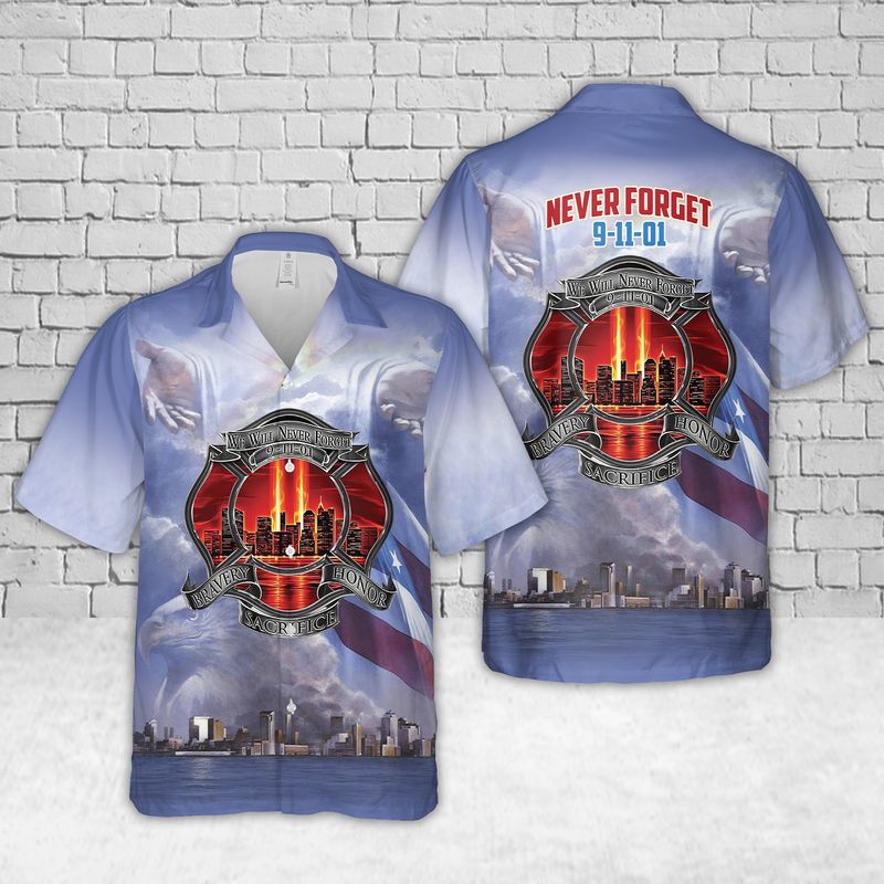 Never Forget 20th Anniversary 9-11 Hawaiian Shirt