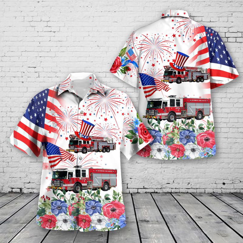 Richmond, British Columbia, Richmond Fire Rescue Department, 4th Of July Hawaiian Shirt