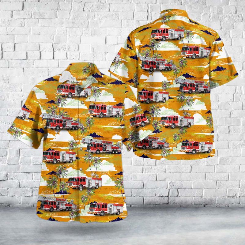 Lincroft, New Jersey, Lincroft Fire Company (Middletown) Station 71-1 Hawaiian Shirt