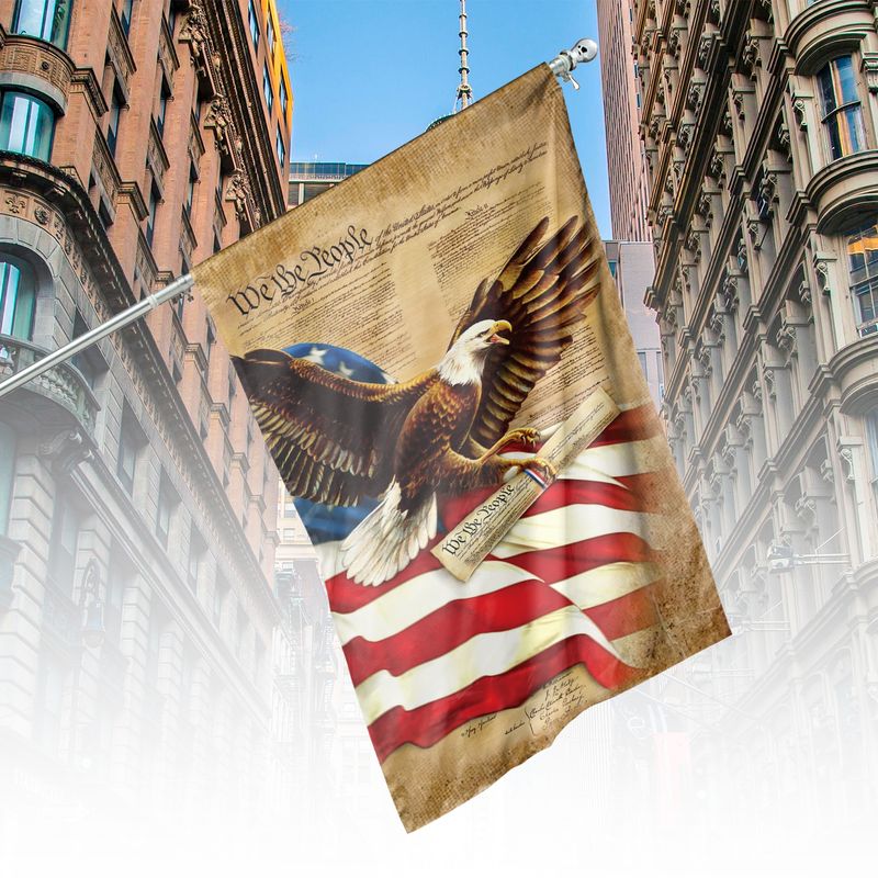 Freedom Eagle Garden House Flag