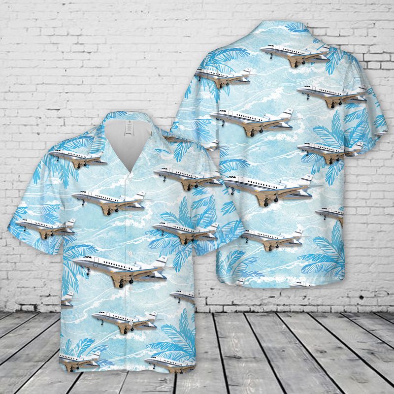 Dassault Falcon 900B Hawaiian Shirt