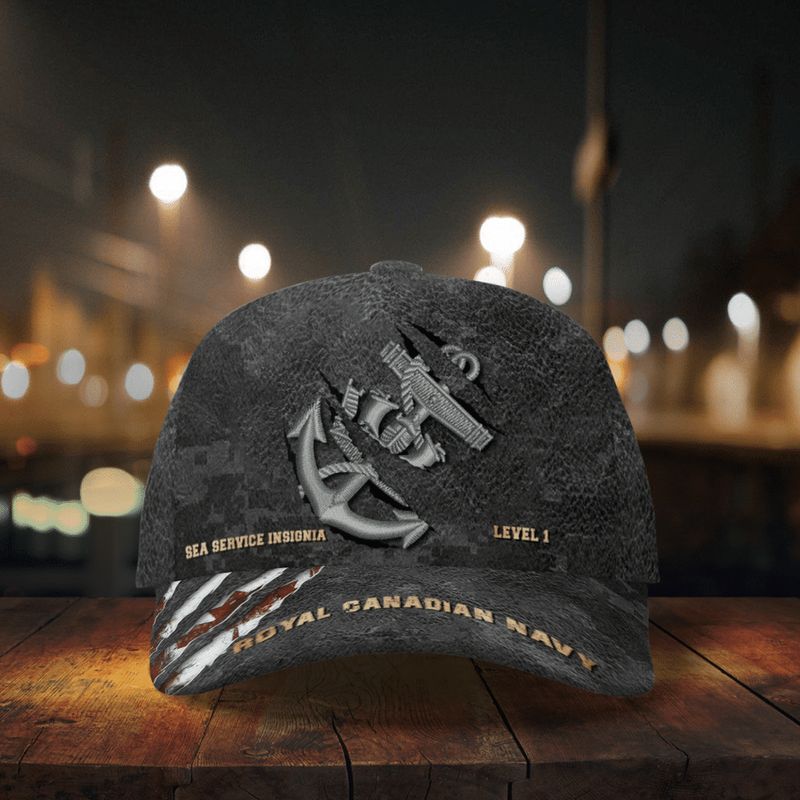 Royal Canadian Navy Sea Service Insignia (SSI) Level 1 (dark grey) Baseball Cap