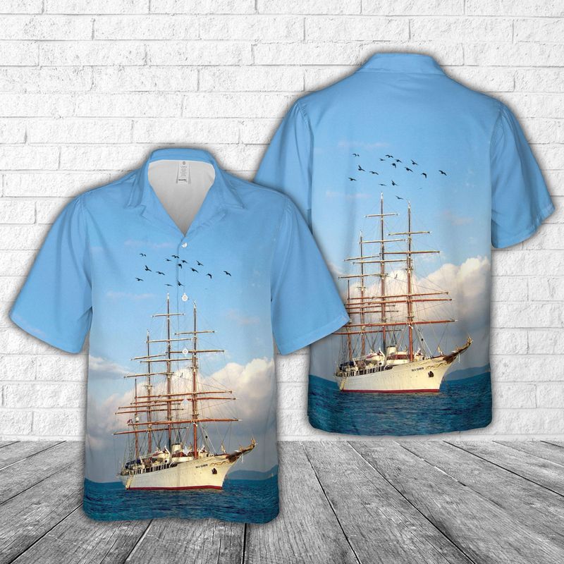 Sea Cloud Sailing Cruise Ship Hawaiian Shirt