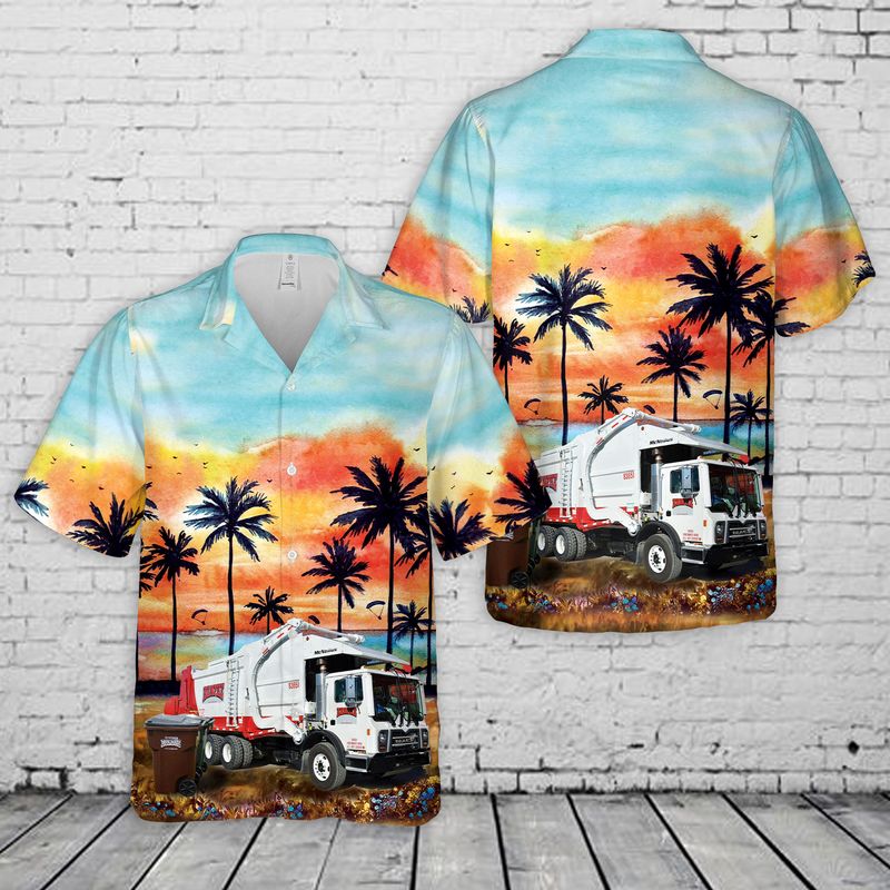 Rumpke Waste & Recycling Truck Hawaiian Shirt