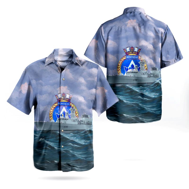Royal Canadian Navy HMCS Montreal NCSM Montreal (FFH 336) Hawaiian Shirt