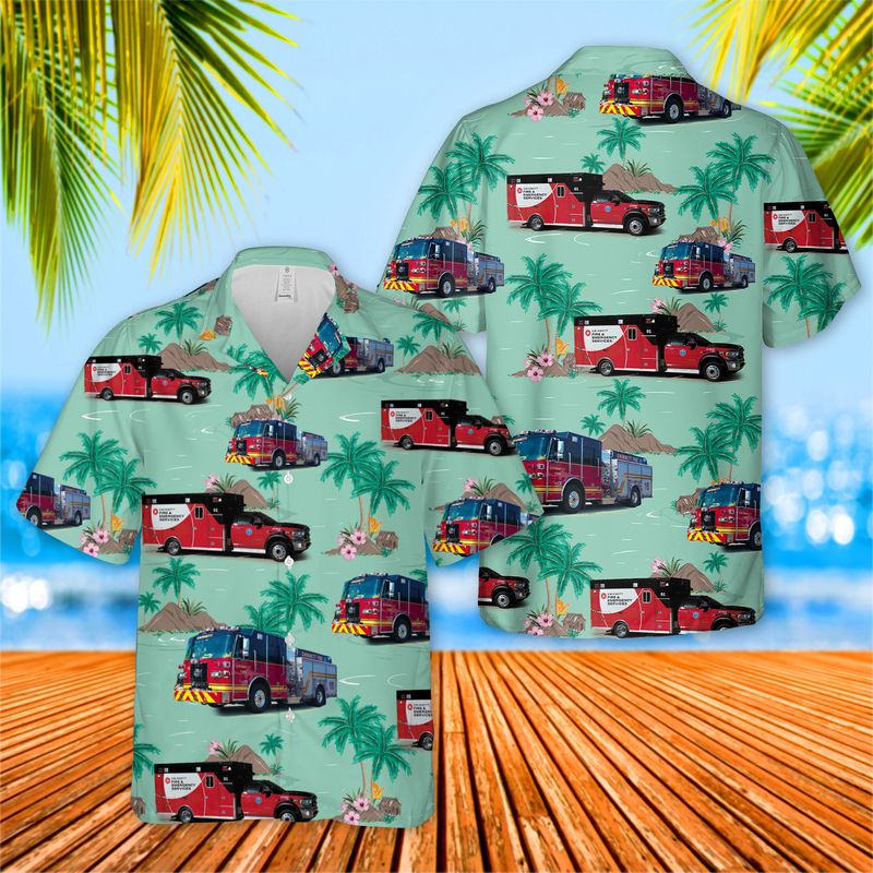 Gwinnett County Fire and Emergency Services Hawaiian Shirt