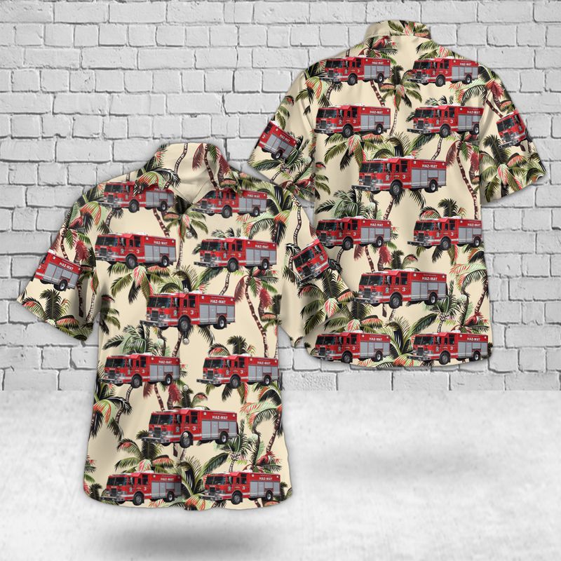 Hillsborough, New Jersey, Somerset County Haz-Mat Team Haz-Mat 3 Hawaiian Shirt