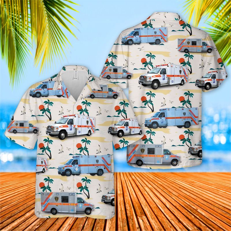 Region of Durham Paramedic Services Hawaiian Shirt