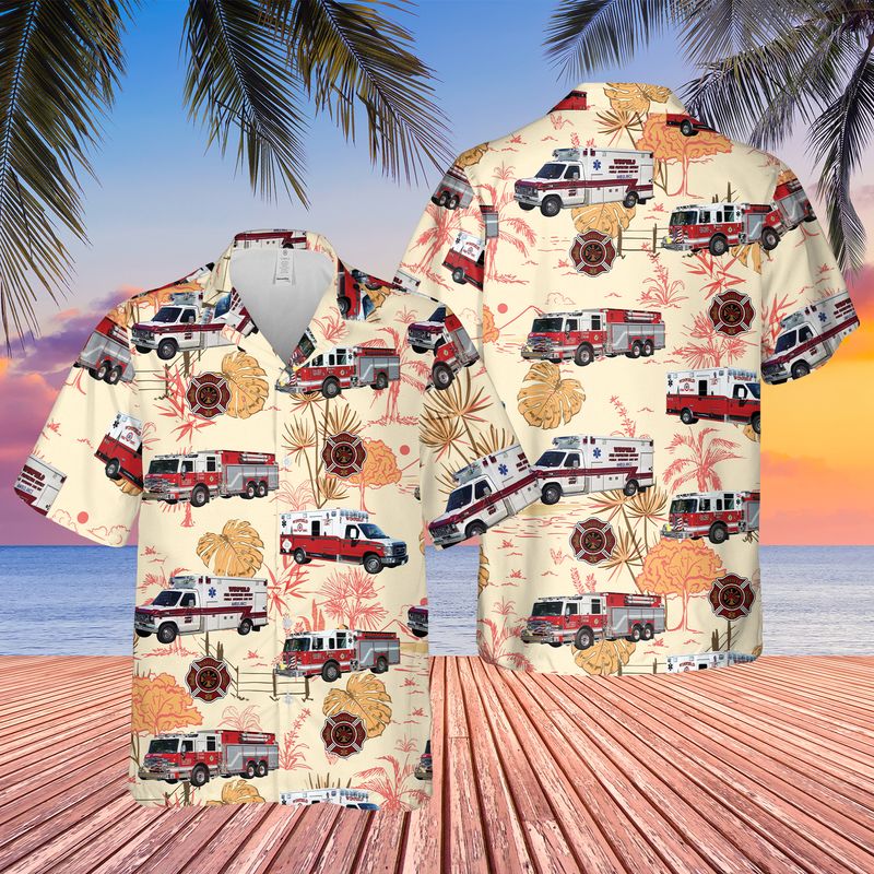 Illinois Winfield Fire Protection District Hawaiian Shirt