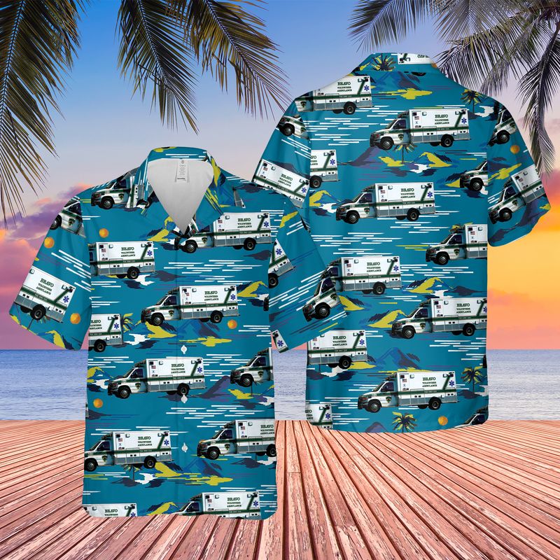 New York BRAVO Volunteer Ambulance Hawaiian Shirt