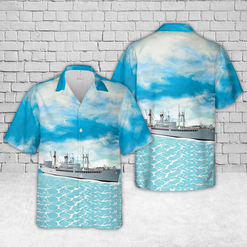 USS Tidewater (AD-31) U.S Navy Ship Reunions Hawaiian Shirt