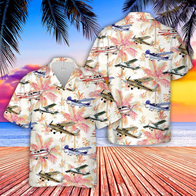 Cessna 182 Skylane Hawaiian Shirt