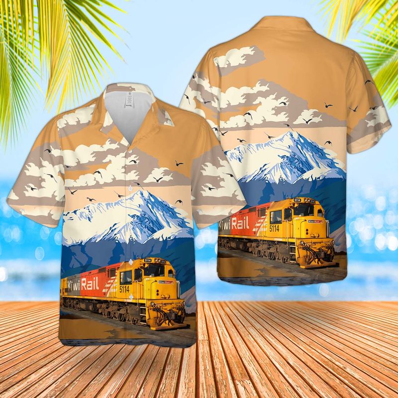 KiwiRail DXB 5114 Rail Transport New Zealand Hawaiian Shirt