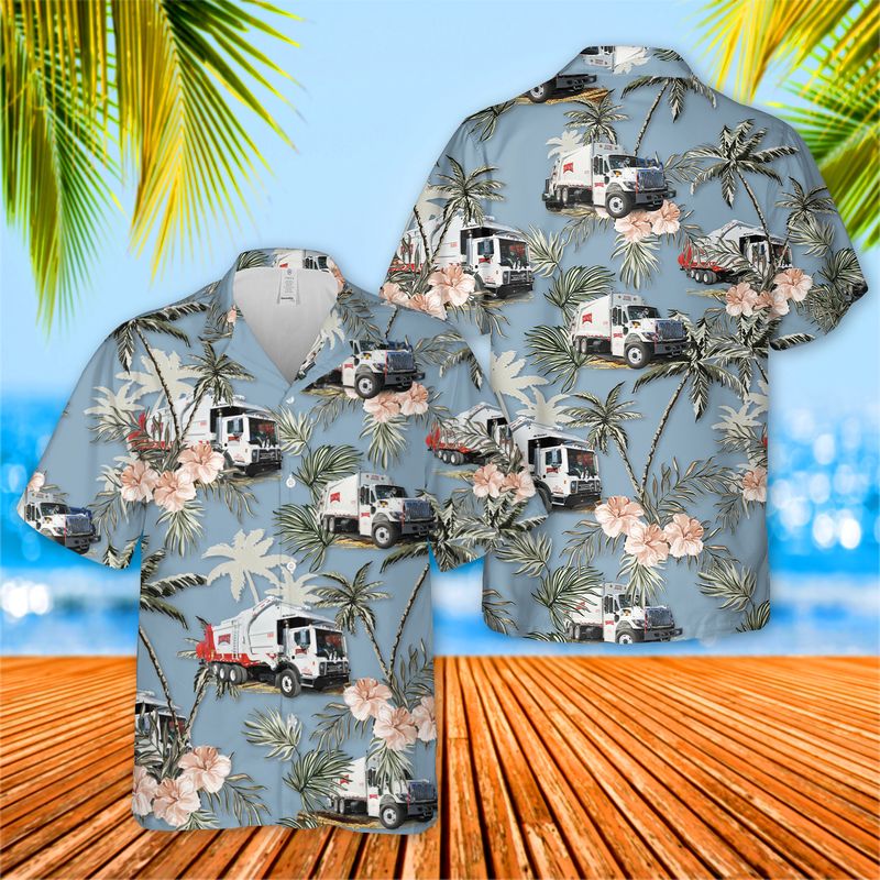 Rumpke Waste & Recycling Truck Hawaiian Shirt