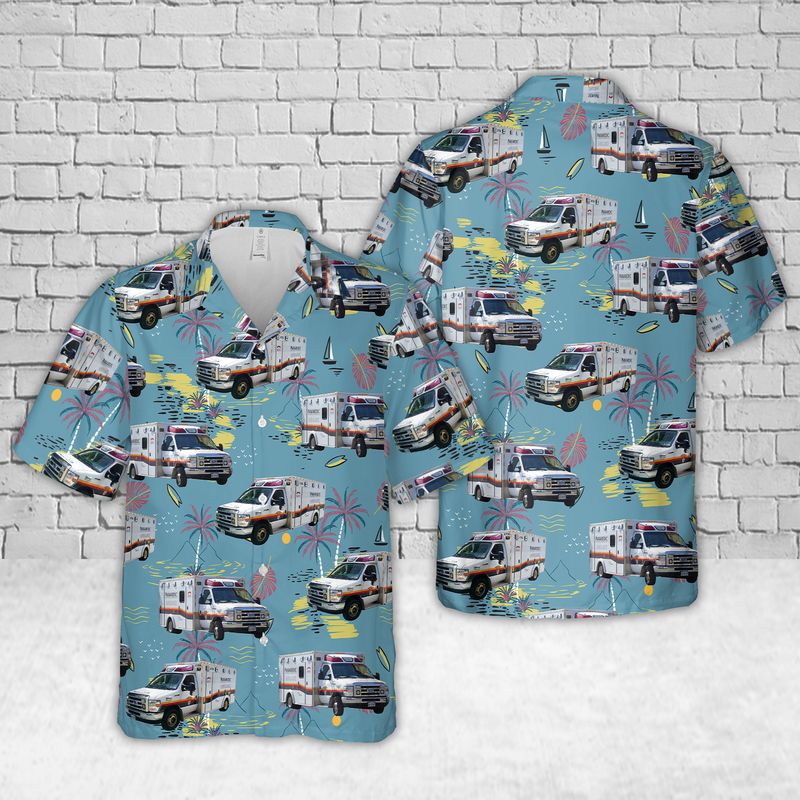 Ottawa Paramedic Service Ambulance Hawaiian Shirt