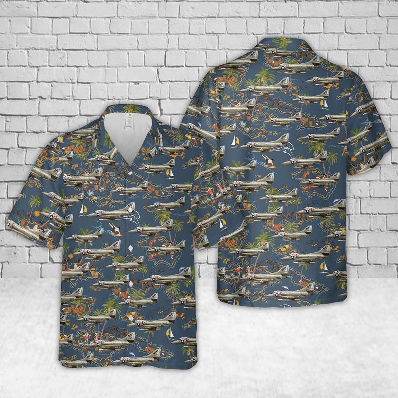 U.S Navy VA-146 A-4 Skyhawk Hawaiian Shirt
