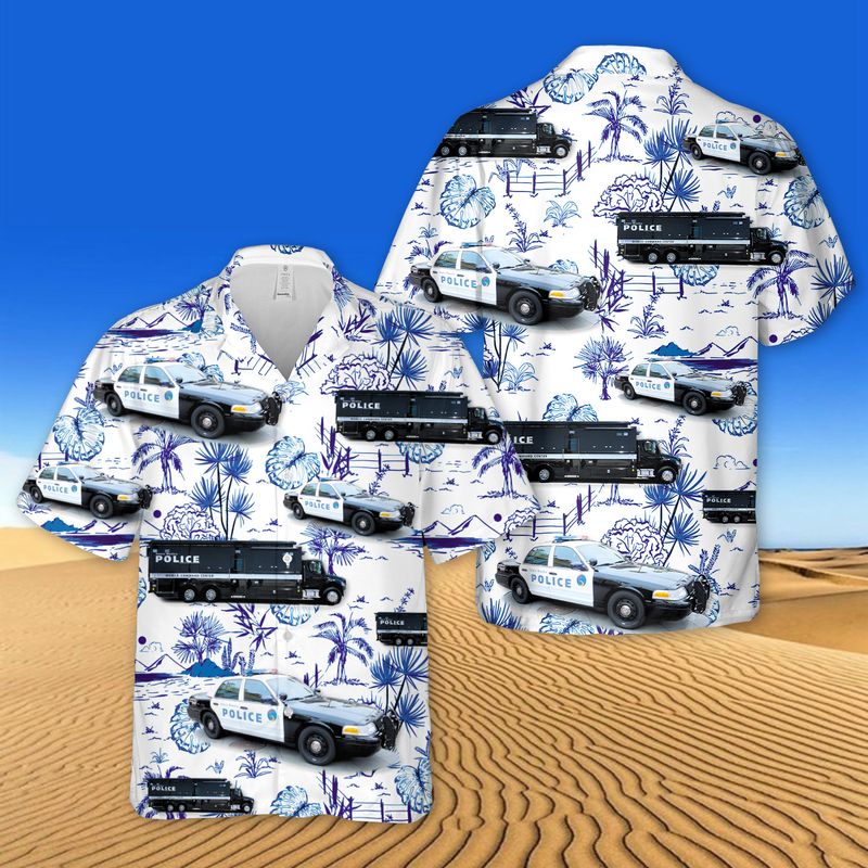 Santa Monica Police Vehicles Hawaiian Shirt