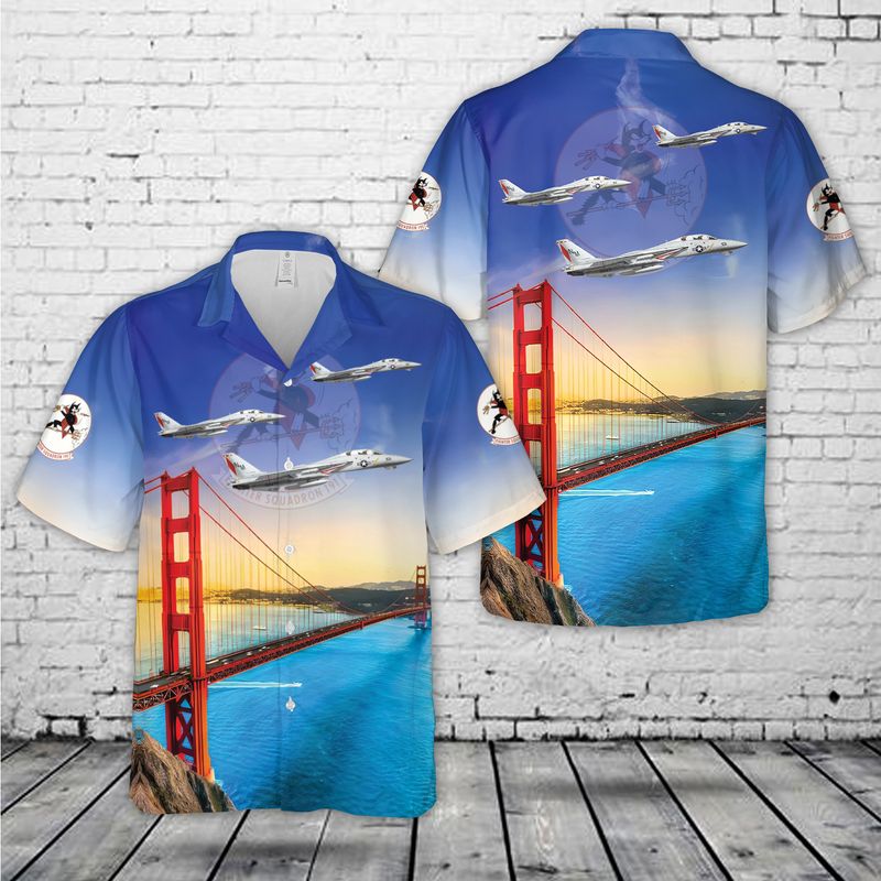 US Navy VF-191 Satan’s Kittens F-14A Tomcat Hawaiian Shirt