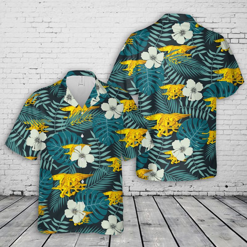 Navy Special Warfare insignia Hawaiian Shirt