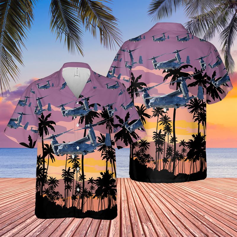 USAF 7th Special Operations Squadron CV-22 Osprey Hawaiian Shirt