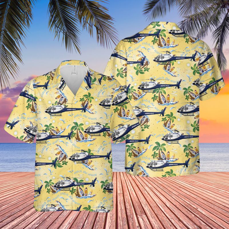 Memphis Police Airbus AS350 B3 Air 3 Hawaiian Shirt
