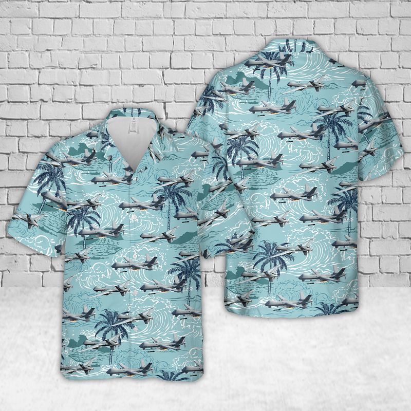 General Atomics MQ-9 Reaper Ikhana Hawaiian Shirt