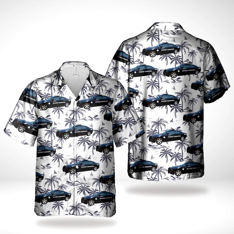 Nebraska State Patrol Dodge Charger Hawaiian Shirt