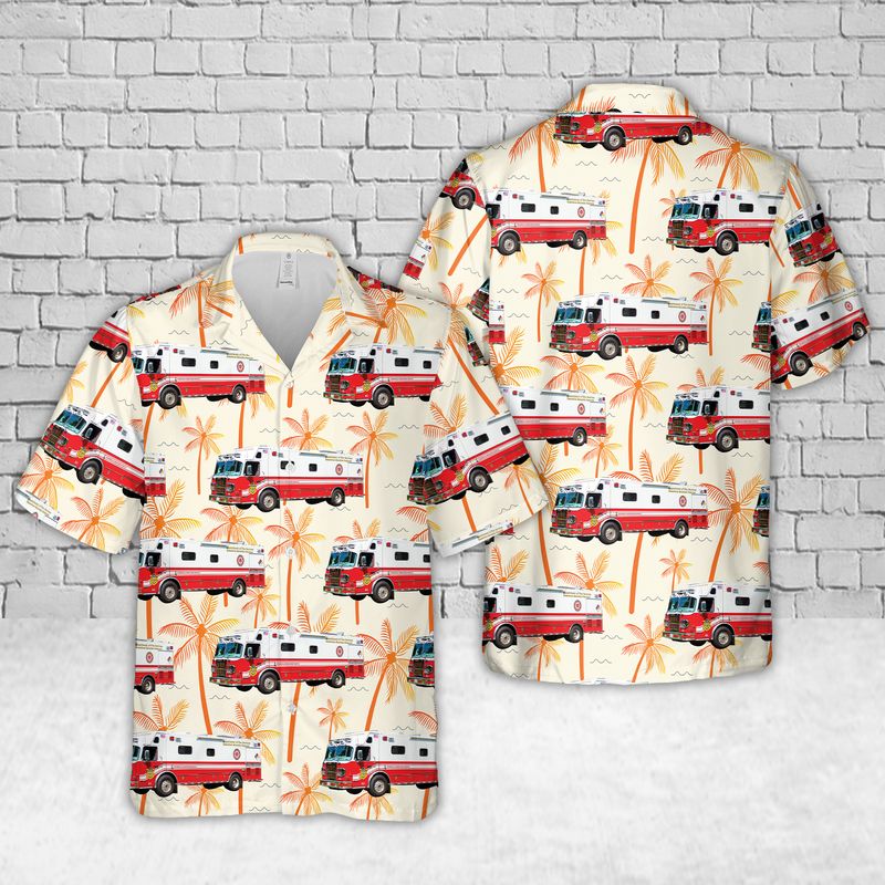 Massachusetts Department of Fire Services Hawaiian Shirt