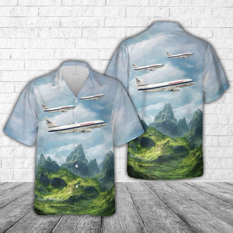 Piedmont Airlines Boeing B-737-301 Hawaiian Shirt