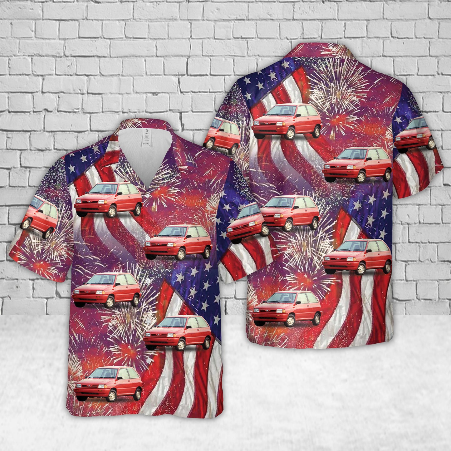 1993 Ford Festiva, 4th Of July Hawaiian Shirt