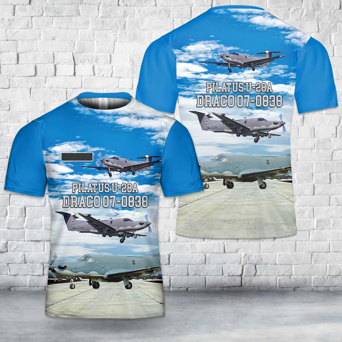 Custom Name US Air Force Pilatus U-28A Draco 07-0838 T-Shirt 3D