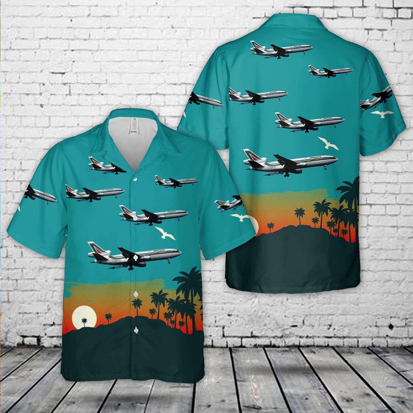 Alitalia (Continental Airlines) McDonnell Douglas DC-10-30 Hawaiian Shirt