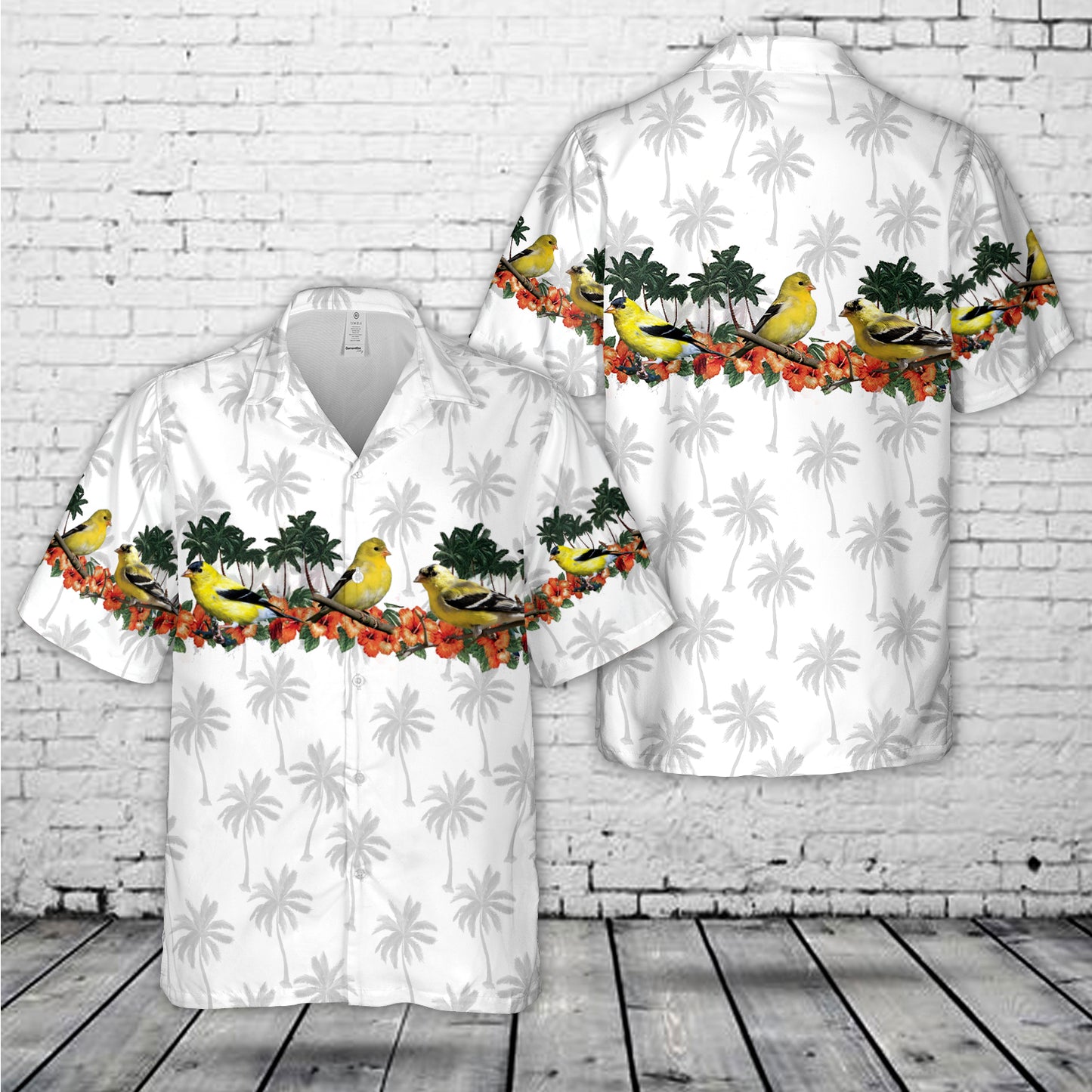 American Goldfinch Bird Hawaiian Shirt