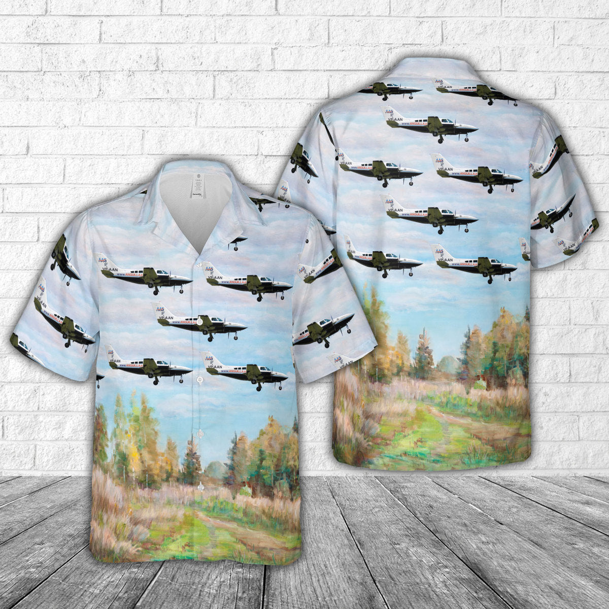 Anguilla Air Services Cessna 402 Hawaiian Shirt