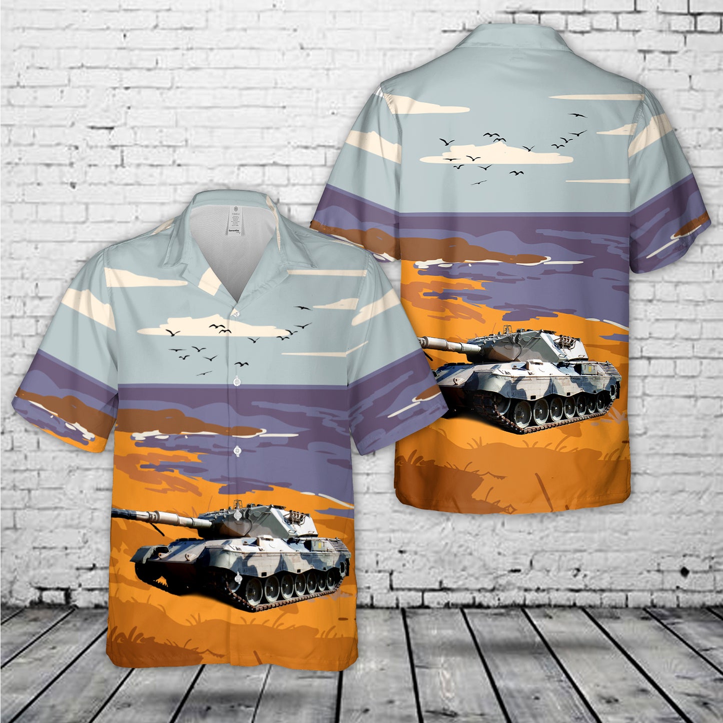 Australian Army Leopard AS1 Tank Hawaiian Shirt