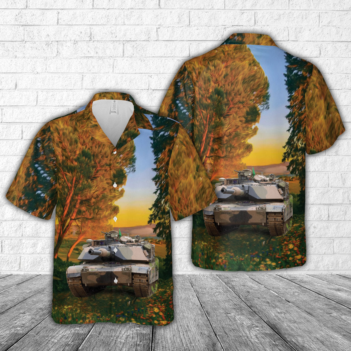 Australian Army M1A1 Abrams tank 1st Armoured Regiment Hawaiian Shirt