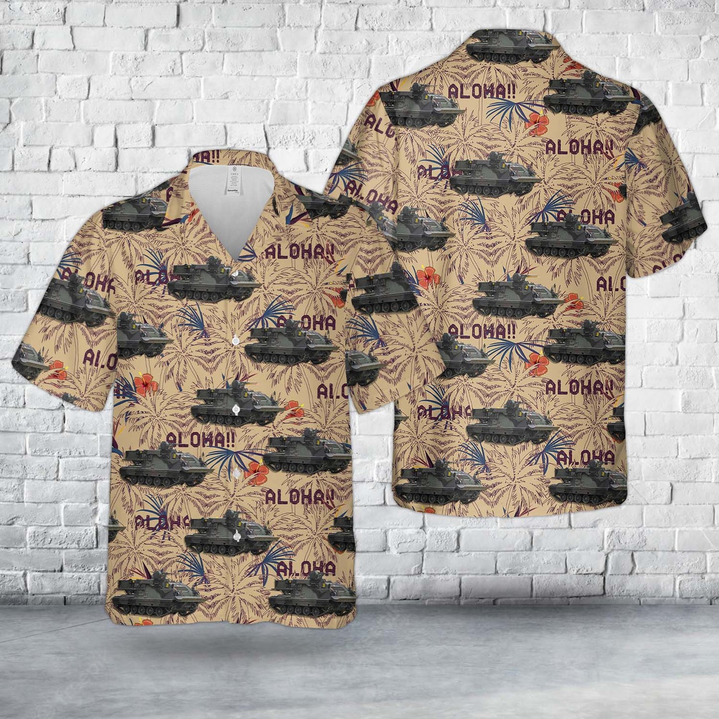 Austrian Armed Forces Bergepanzer Greif A1 04009G Hawaiian Shirt