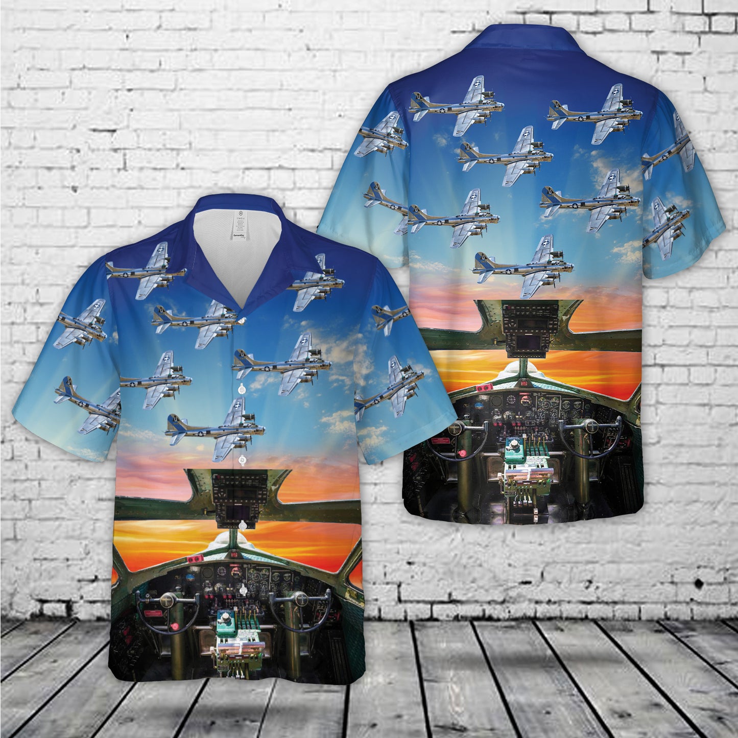 Boeing B-17G Flying Fortress Interior Hawaiian Shirt