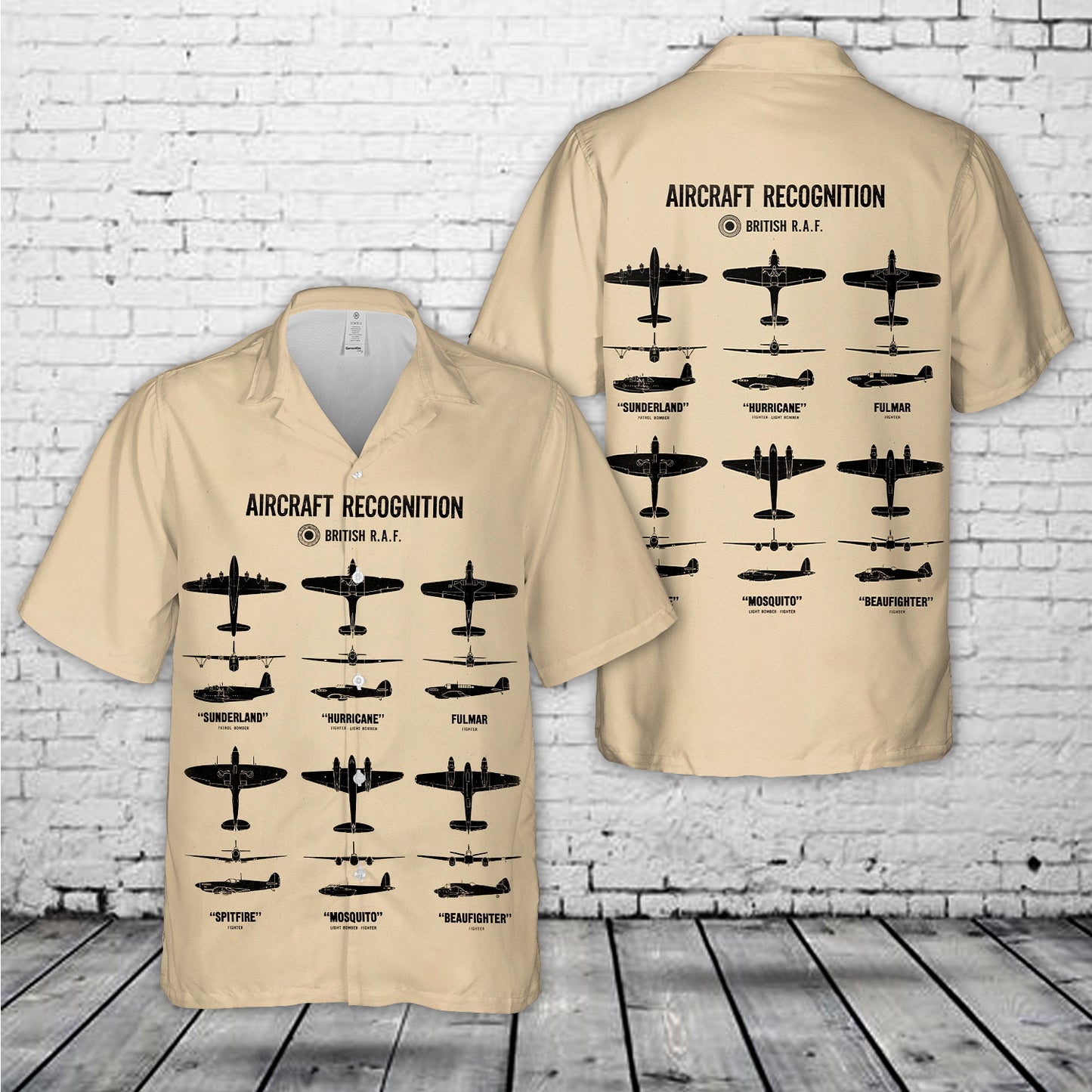 British Royal Air Force Aircraft In WWII Hawaiian Shirt