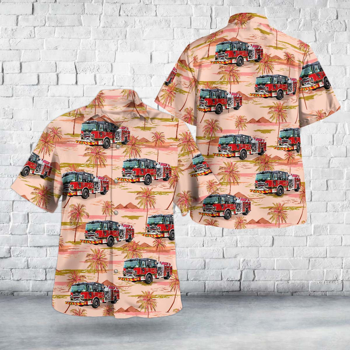 Broken Arrow, Oklahoma Fire Department NEW Engine 5 Hawaiian Shirt