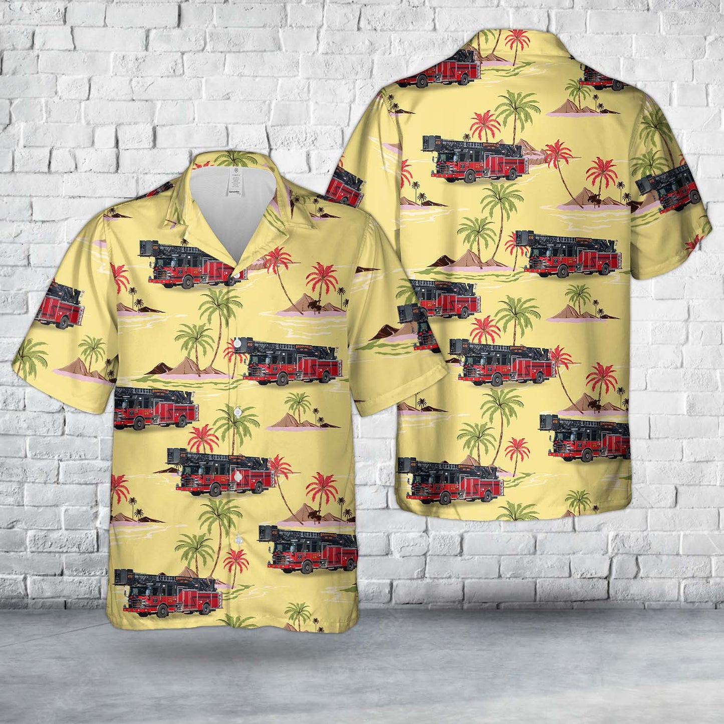 Brookfield Illinois Fire Department Hawaiian Shirt