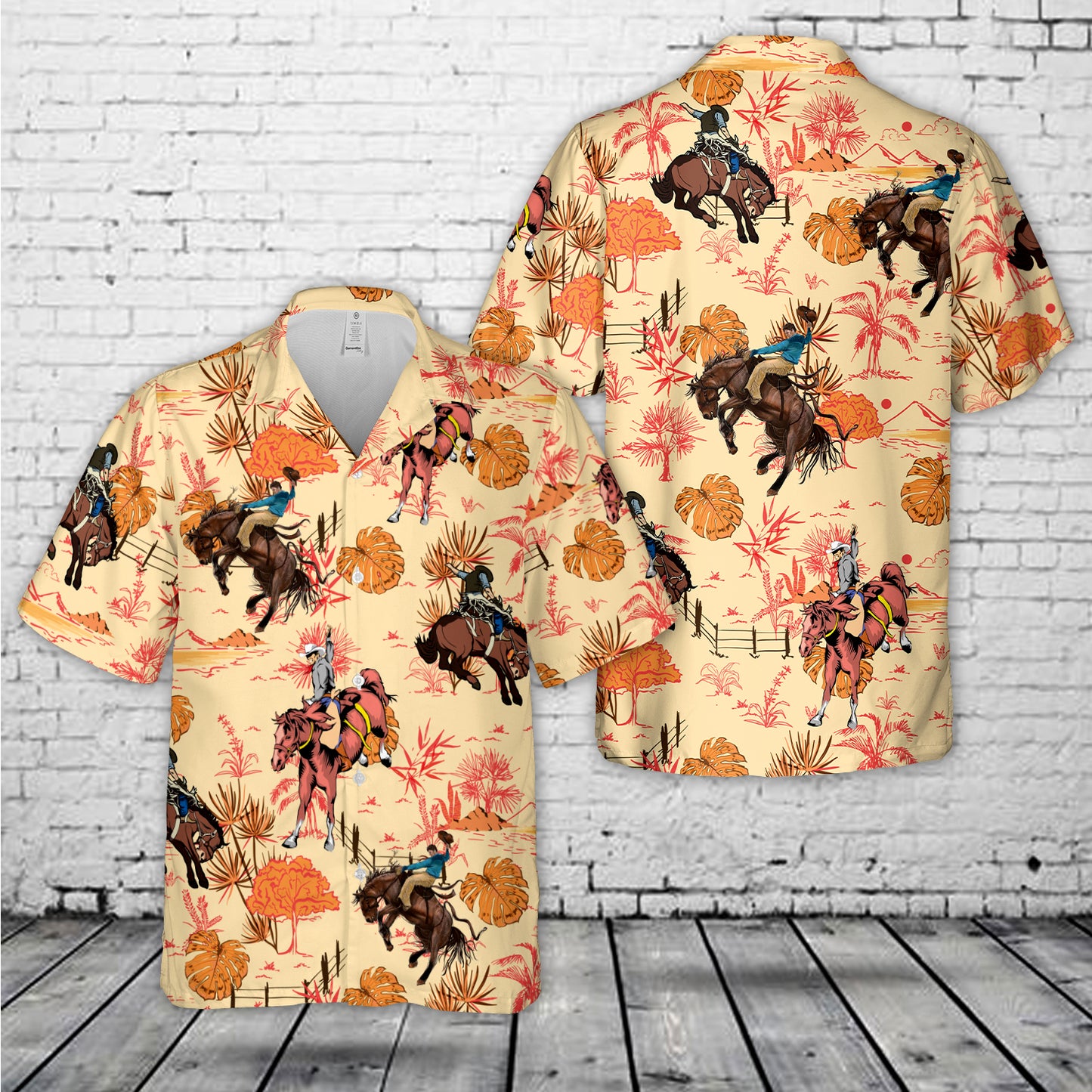 Bucking Horse Hawaiian Shirt