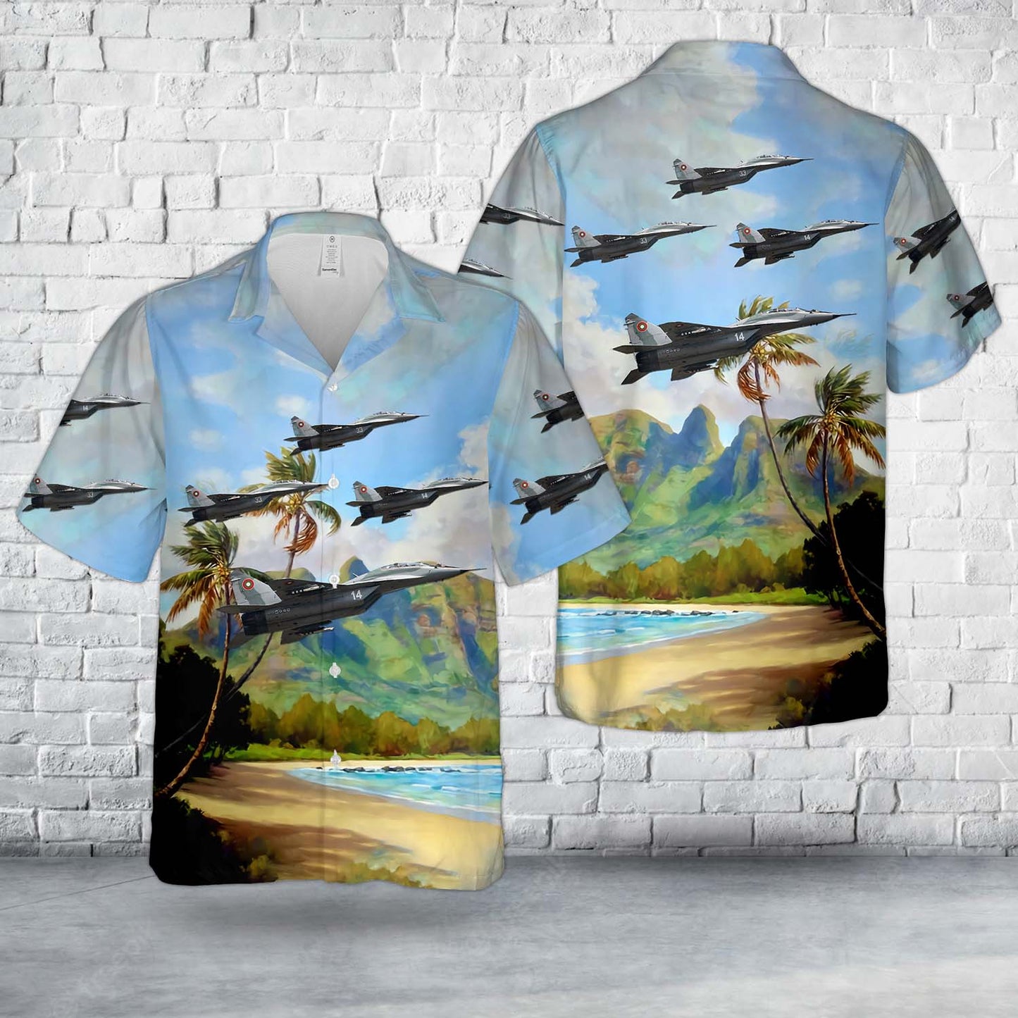 Bulgarian Air Force Mikoyan-Gurevich MiG-29UB Fulcrum B Hawaiian Shirt