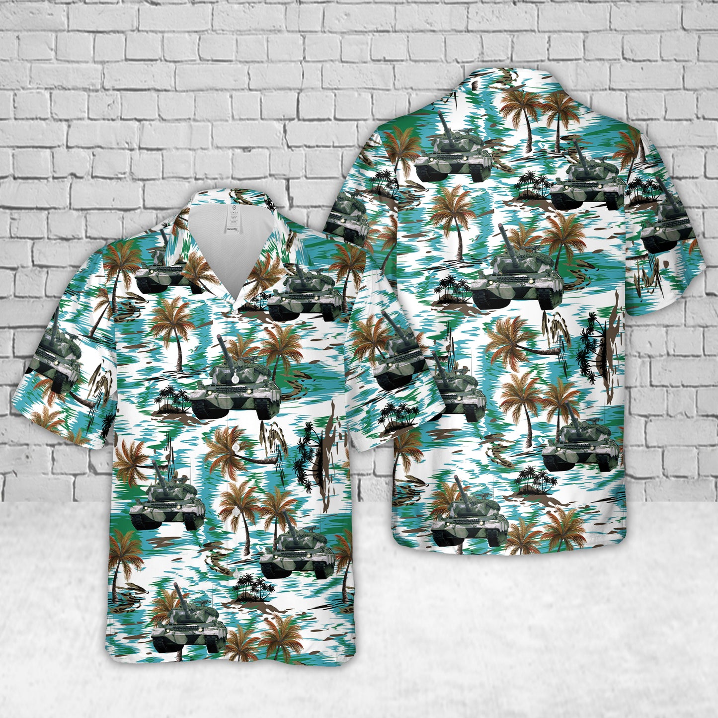 Canadian Army Leopard 1 Hawaiian Shirt