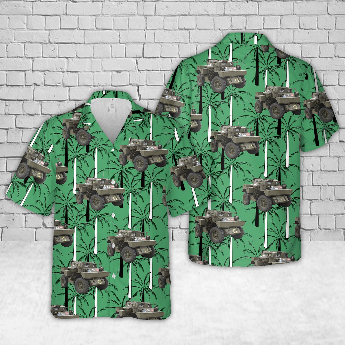 Canadian Army Lynx Scout Car In WW2 Hawaiian Shirt