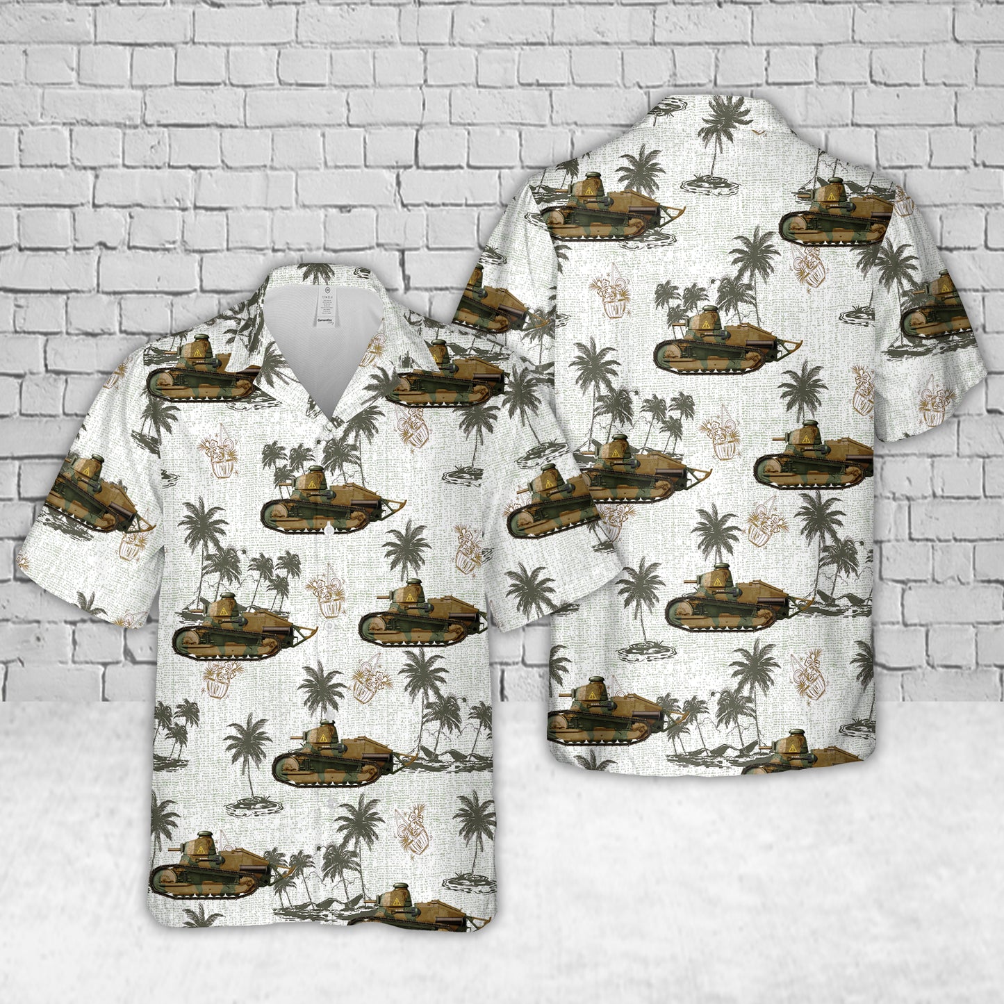 Canadian Army M1917 Light Tank Hawaiian Shirt