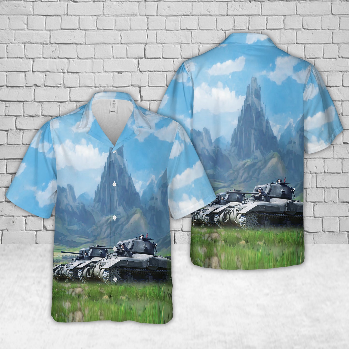 Canadian Army Ram Mk II - later production, with Mk III QF 6 pounder In WW2 Hawaiian Shirt