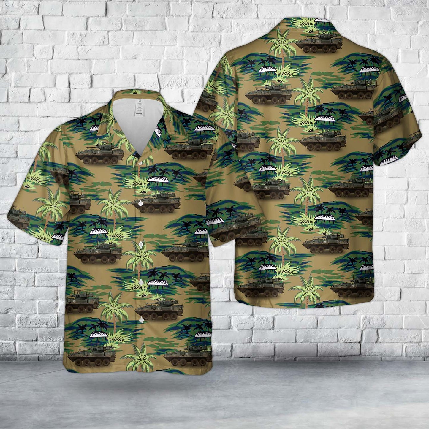 Canadian Army Royal Canadian Dragoons (Armoured), 2nd Canadian Mechanized Brigade Coyote ARV Hawaiian Shirt