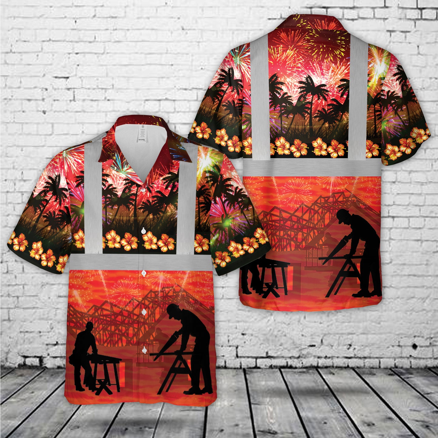 Carpenter Tropical 4th Of July Hawaiian Shirt